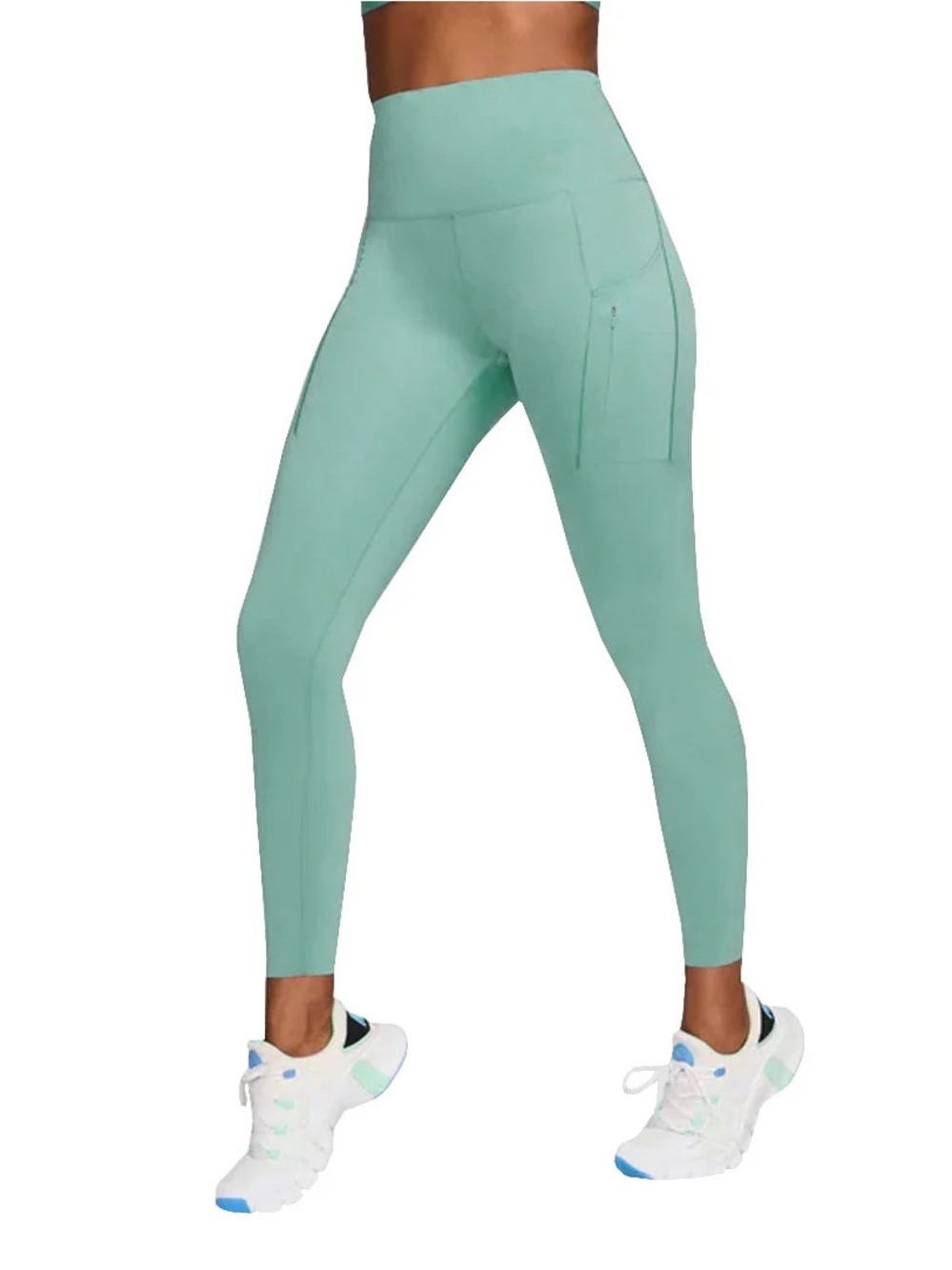 Nike Go Firm-Support High-Rise 7/8 Leggings Pockets Aqua